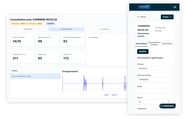 Capacités de la plateforme Promotal MedConnect