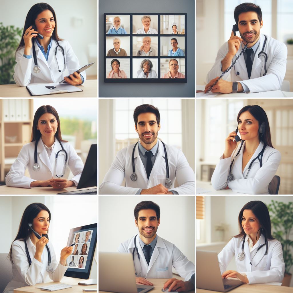 Doctor consulting a patient remotely via telemedicine